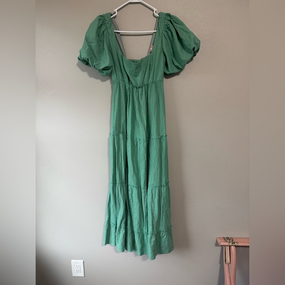 Like new! Show me your mumu Linds dress in Parakeet Linen - Picture 2 of 5